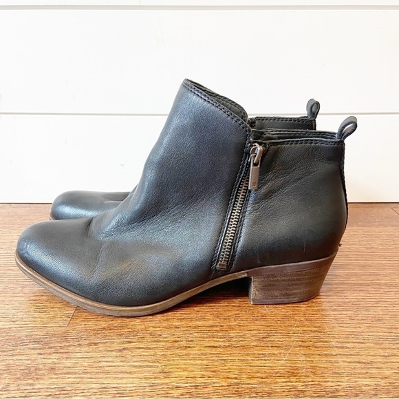 Lucky Brand | Black Leather Basel Booties Size 10 - Picture 5 of 10